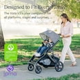 thumbnail image 3 of Cochecito UPPAbaby Vista V3 - Sistema de cochecito individual a doble de tamaño completo - Asiento para niños pequeños, protector contra insectos, protector contra la lluvia y bolsa de almacenamiento, 3 of 5