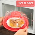 thumbnail image 3 of Microwave Splatter Cover Lid 26cm w/ Water Steamer, Red, 3 of 9