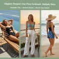 thumbnail image 6 of Olaglory Women's One Piece Swimsuit Tummy Control High Waisted Bathing Suit with Ring Linked & Cutout, Sexy Monokini Swimwear, Green, 6 of 7