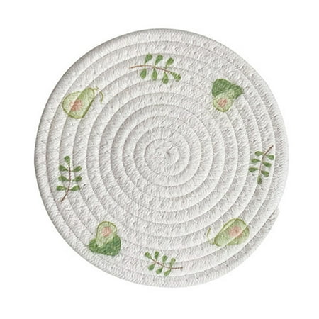 

Wanwan Insulation Pad Heat Resistant Decorative Cotton Rope Hand Woven Dining Table Placemat Home Decor for Party