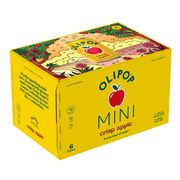 Olipop Minis Prebiotic Soda, Crisp Apple, 6 Pack, 7.5 fl oz Cans