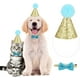 thumbnail image 1 of Gorro de cumpleaños para mascotas (gato o perro), gorro de fiesta adorable con lazo y cordón ajustable., 1 of 5