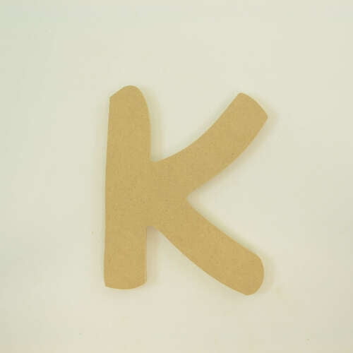 Package of 1, "K" 12 Inch X 3/4" MDF Letters In The Waltograph Font | Thick For Art & Craft Project, Made in USA
