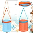 thumbnail image 3 of 2-Pack Mesh Sea Shell Collection Bags - Beach Essentials for Kids with Sand Sifter Pockets - Shell Holder, Travel Sand Toy & Storage for Beachcombing, Vacations & Sandbox Play, 3 of 6
