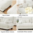 thumbnail image 5 of U Shaped Couch Sectional Couch, 4-Seater Cloud Couch Sectional Oversized Couch, Sofa Bed Couch with Round Bolster Armrests 6 Pillows, Modular Couch Home Sofa Living Room Couch, 5 of 9