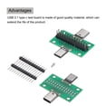 thumbnail image 4 of Adaptador de placa de prueba PCB USB 3.1 tipo C macho a hembra de 2 piezas con conector de cabezal de pin, 4 of 4