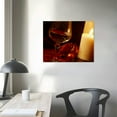 thumbnail image 3 of Nawypu  Canvas Wall Art  Paintings Valentines Day romantic candlelight dinner with heart gift and wine Modern Abstract Wall Art Print Posters for Bedroom Living Room Wall Decor, 3 of 4