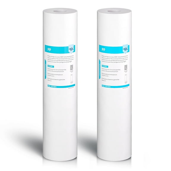 SimPure 20" x 4.5" 5 Mircon Melt Blown Sediment Whole House Water Filter Cartridge Replacement for WGB22B, WGB32B, DB20, AP802, BB-20B/20T, 2Pack