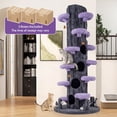 thumbnail image 4 of Gymax Arbre à Chat Multifonction de 90,5 Po avec Condos Privés, Panneau à Griffer Recouvert de Sisal, 4 of 10