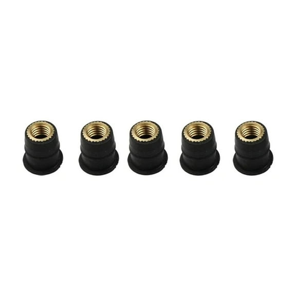 Huanke-5PCS Motorcycle Windshield Rubber Nuts Vibration Damper Panel Mounting