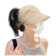 thumbnail image 1 of Sombrero de sol con lazo para mujer - Diseño sin copa, poliéster, protección UV, talla única (56-59 cm), 1 of 4