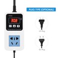 thumbnail image 2 of Thermostat,Wall Mounted Display With Outlet Wall Mounted 110-220v 10a 1500w Display Temperature Switch Waterproof 10a 1500w Temperature Mounted Display Temperature Dsfen Anrio Iuppa Plug, 2 of 6