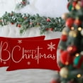 thumbnail image 3 of Christmas Pillow Covers 12 x 20 Inch Set of 2 Merry Christmas Believe White Throw Pillow Covers Winter Xmas Winter Holiday Decorative Cushion Cases for Sofa Couch, 3 of 6