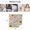 thumbnail image 5 of Cloth Napkins Set of 6 - 20x20 Inches, Sunflower Vintage Washable Reusable Table Napkins, Colorful Flowers Summer Botanical Retro Art Soft Absortbent Dining Napkin for Party Wedding Hotel Restaurant, 5 of 8