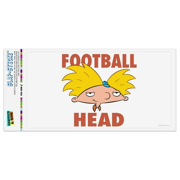 Hey Arnold! Football Head Automotive Car Window Locker Bumper Sticker