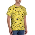 thumbnail image 2 of Bixox Men's Blue Spots Printed Short Sleeve Skinny Athletic T-Shirt, 2 of 6