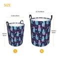 thumbnail image 3 of Balery Silhouette Cats Cesta de ropa redonda con asas, impermeable, independiente, para ropa, juguetes, dormitorio y familia-Medium, 3 of 6