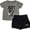 GRAY/BLACK, variant on Nike Baby Boy's Just Do It Graphic T-Shirt and Shorts Two-Piece Set Infant Black 24 Months Infant