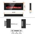 thumbnail image 3 of Wall&nbsp;Mounted&nbsp;or Recessed Electric&nbsp;Fireplace&nbsp;with&nbsp;Remote&nbsp;Control and&nbsp;Timer, Thickness 3.8 inch , Top Air Outlet, 3 of 9