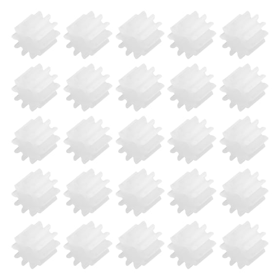Uxcell 40Pcs Plastic Gears 10 Teeth Plastic Shaft Gears Model 102AA Reduction Gear for RC DIY Robot,White Module 0.5