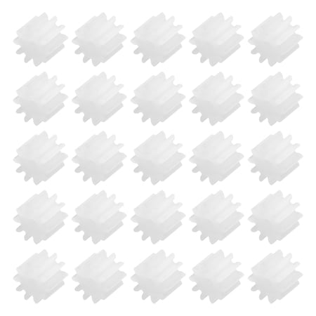 Uxcell 40Pcs Plastic Gears 10 Teeth Plastic Shaft Gears Model 102AA Reduction Gear for RC DIY Robot White Module 0.5