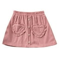 thumbnail image 2 of YUSIM Toddler Girls Knit Cotton Skirts- Soft Elastic Waist Cute Casual Kids Mini Skirts Pink Size 1-6 T, 2 of 7