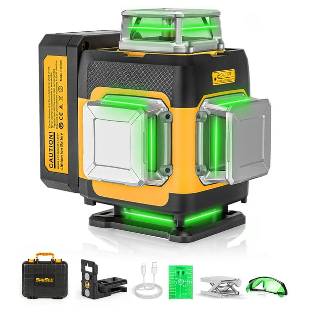 Nivel láser SAVSEC 4x360 360° autonivelante con accesorios