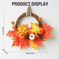 thumbnail image 3 of Halloween Wreaths for Front Door - Maple Leaves Pumpkins | Fall Wreaths Artificial Wreath Decorations for Indoor Outdoor Thanksgiving Halloween Fall Decorations for Home, 3 of 8