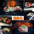 thumbnail image 3 of BBQ Gril Ensemble de 4 - Non Stick Four en Téflon Tapis de Cuisson - Réutilisables,Durables,Résistant à la Chaleur des Feuilles de Barbecue pour, 3 of 5