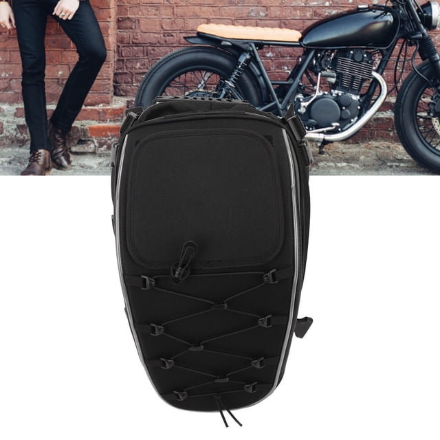 Ymiko Tail Bag ,Motorcycle Tail Bag Multifunction Waterproof Classic Look Helmet Luggage Backpack Compatible With Dirt Bike