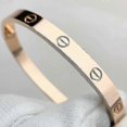 thumbnail image 3 of Luxury 316L Stainless Steel 18K Gold Plated Love Screw Bracelet 18cm Length, 3 of 5