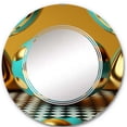 thumbnail image 3 of DESIGN ART Designart 'Golden Spheres Infinity IV' Printed City Wall Mirror 24in.x36in., 3 of 5