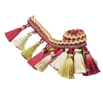 1 Yard Curtain Sewing Tassel Fringe  Ribbon Trimming 3.5 Inch Width  for Sewing Quilting DIY Clothes Accessories Lampshade Curtain Tablecloth Home Decoration Red