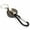 Black, variant on Retractable Keychain Badge Reel with Carabiner Clip for ID Pass and Keys, Purple, 1 Pack