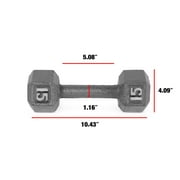 CAP Barbell 15lb Cast Iron Hex Dumbbell, Single