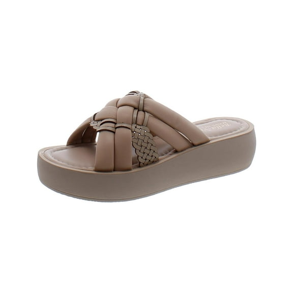 Bella Vita Womens Ned-Italy Woven Leather Slide Sandals