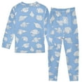 thumbnail image 2 of joogoo Conch on Blue 2 Piece Long Sleeve Tee and Pants Cotton Pajama Set 5Y, 2 of 7