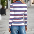 thumbnail image 4 of Women's Polo Shirt Long Sleeve Tops Collared Button Down Golf Tee Casual Spring Summer Work T Shirts Purple L, 4 of 5