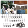 thumbnail image 1 of Cqxid 100 Pcs Pinces à Rideaux avec Crochets Petit Support en Fil Métallique en Acier Inoxydable Pince Robuste Suspendue Adaptée pour Rideaux Rideau de Douche Décoration de Fête Photos et Véhicule Récréatif Argent, 1 of 7