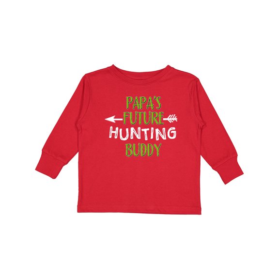 Inktastic Papas Future Hunting Buddy Boys or Girls Long Sleeve Toddler T-Shirt