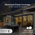 thumbnail image 2 of Semi-Cassette Motorized LED Luxury Patio Awning - 13 x 10 Ft - Silver Gray - Moroccan Collection, 2 of 8