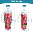 thumbnail image 6 of Yayeee 40oz Stainless Steel Tumbler with Straw and Handle Double-Wall Insulated Travel Water Bottle, Art Map, 6 of 8