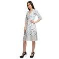 thumbnail image 4 of Moomaya Robe en Coton Imprimée pour Femme Longueur Midi Manches Courtes Tenue d'Été Vêtements, 4 of 4