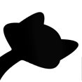 thumbnail image 2 of Cat Shape Mirror Wall Stickers Home Living Room Bedroom DIY Wall Art DecorationsBlack, 2 of 4