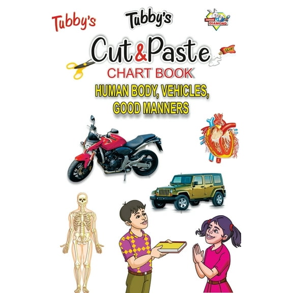 Tubbys Cut & Paste Chart Book Human Body, Vehicles, Good Manners, (Paperback)