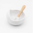 thumbnail image 1 of Cuenco para bebé, cuchara, vajilla para niños, mango de madera, cuchara de silicona, cuenco con ventosa para niños, cuenco de silicona para bebé, 1 of 5