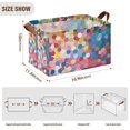 thumbnail image 7 of Yayeee Foldable Storage Basket for Shelves with Handles Waterproof Cloth Bins, Light Colorful Circles, 7 of 7