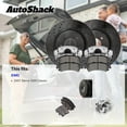 thumbnail image 3 of AutoShack Rear Vented Drilled & Slotted E-Coated Brake Rotors Black Finish + Ceramic Pads + Calipers 8-PC Brake Kit Replacement for 2007 GMC Sierra 1500 Classic NightGuard 13.57" (344.8 mm), 3 of 5