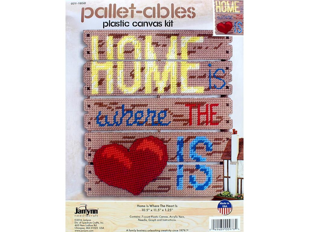 Janlynn Home Is Where The Heart Is Pallet-ables Plastic Canvas Kit 