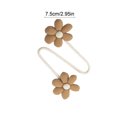 thumbnail image 3 of Byujiro 2 Pack Flower Shaped Twist Curtain Tie Backs, Flexible Bendable Drape Binding Straps, Cute Floral Window Curtain Holdback Rings, Reusable No Punch Curtain Organizer Clips, 3 of 6